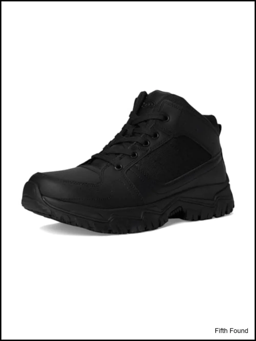 Men's Slip-Resistant Lace-Up Work Boot with Memory Foam